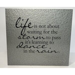 Tealight 3 Candle Holder "Life Is Not About Waiting For The Storm To Pass …."